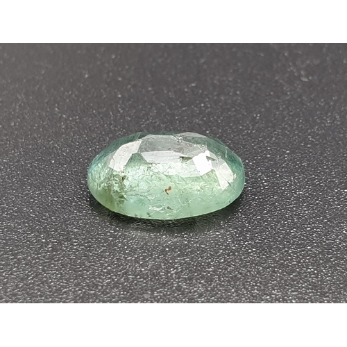 293 - 2.52ct  Natural OVAL Emerald Gemstone W.G.I (World Gemmological Institute) UK Certified