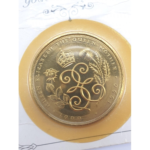 490 - Queen Mother's 90th Birthday Commemorative Coin from The Royal Mint. As new, in packaging.