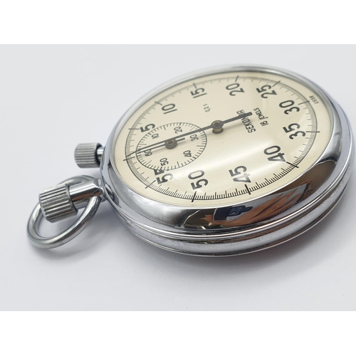 835 - Rare Vintage Sekonda Pocket Stop Watch - Made in the USSR. In Full Working Order. 5cm diameter. In C... 