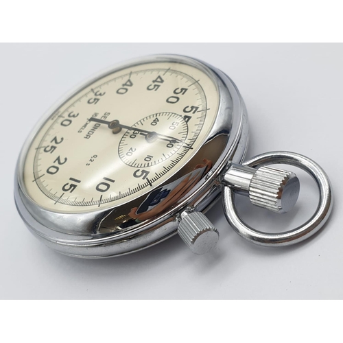 835 - Rare Vintage Sekonda Pocket Stop Watch - Made in the USSR. In Full Working Order. 5cm diameter. In C... 