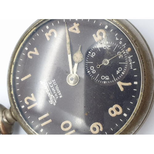 844 - 1920s Ingersoll Yankee Radiolite Pocket watch, on Original Chain.  Good Collector's Piece. As Found.