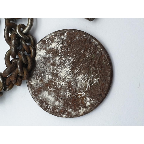 844 - 1920s Ingersoll Yankee Radiolite Pocket watch, on Original Chain.  Good Collector's Piece. As Found.