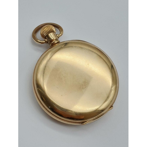 879 - Vintage Gold Plated Swiss Pocket Watch - In Working Order.