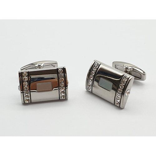 880 - Pair of Square Mile Dress Cufflinks - As New, In Box.