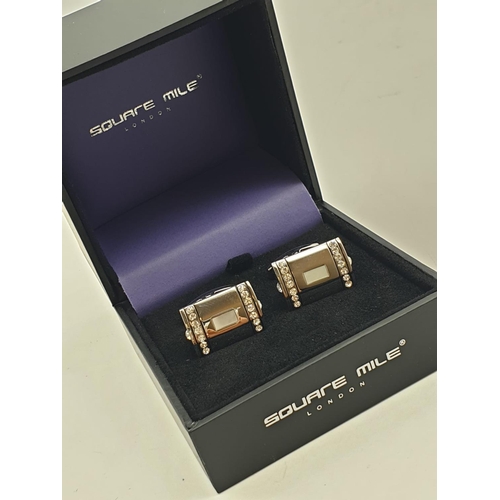 880 - Pair of Square Mile Dress Cufflinks - As New, In Box.