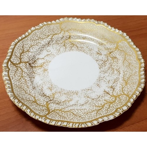 201 - A Very Early Chamberlain Worcester Set of Five Plates and Separate Bowl. Gilded Decoration, in Good ... 