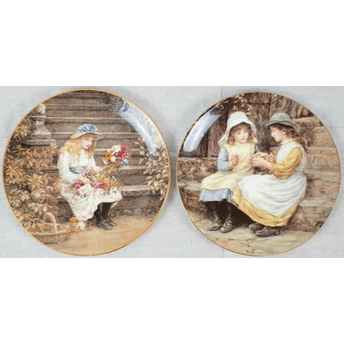 443 - Eight Wedgewood and Two Royal Doulton Collectors Plates. Including: The Flower Girl and Canadian Gee... 