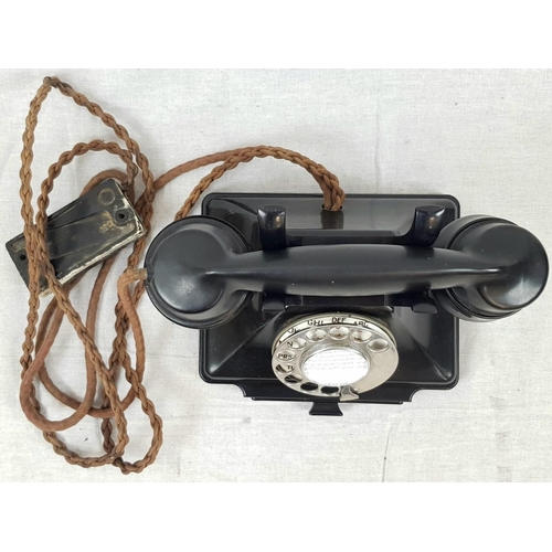 829 - Vintage Bakelite Rotary Dial Telephone - In Working Order. Circa 1950,s bottom drawer model.