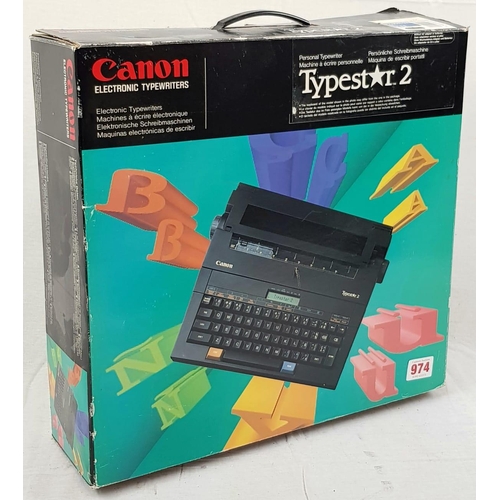 974 - Canon Typestar 2 Portable Electronic Typewriter. Go back in time with this vintage word processor. I... 