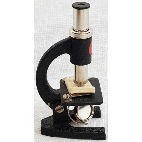 444 - Vintage (1950) Students Microscope made by Signalling Equipment Ltd. As new, in original Box
12cm ta... 