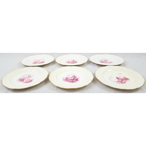 806 - Six Minton (1870s) Dinner Plates. Cupid Design.
A/F