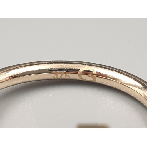 516 - 9K YELLOW GOLD CARTIER STYLE RING WEIGHT 3G SIZE K