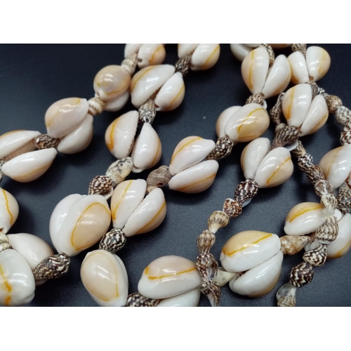 567 - A very long and interesting shell necklace 84cm long