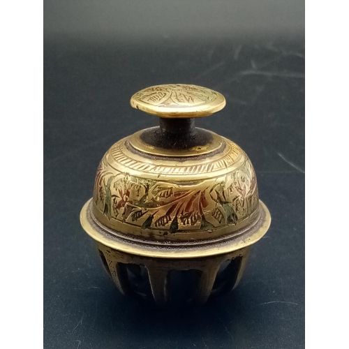 755 - Oriental antique brass bell