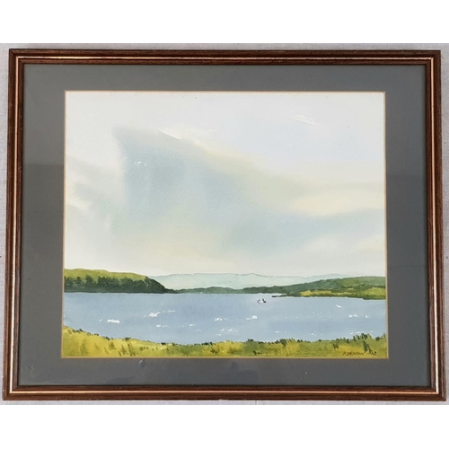 871 - A Trio of WaterColour Paintings by the British artist 
P.Dawson. In frames - 40 x 32, 54 x 44 and an... 