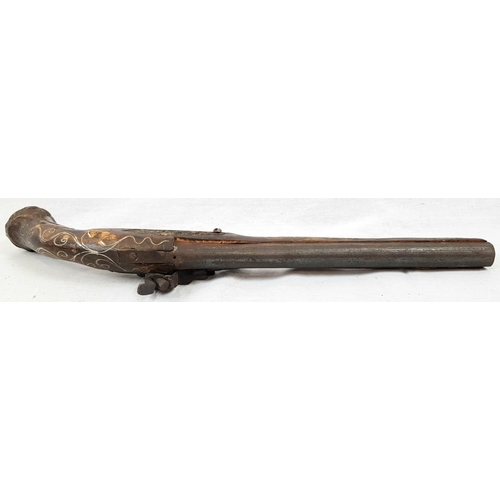 702 - Vintage Reproduction Flintlock Pistol.