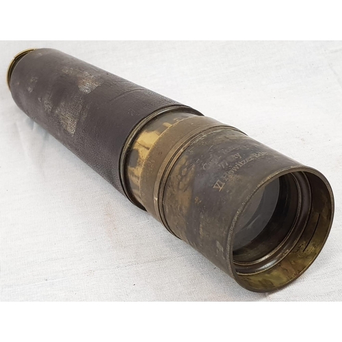 73 - WW1 Private Purchase Telescope. Inscribed “Capt James 77 Bty VI Howitzer”.