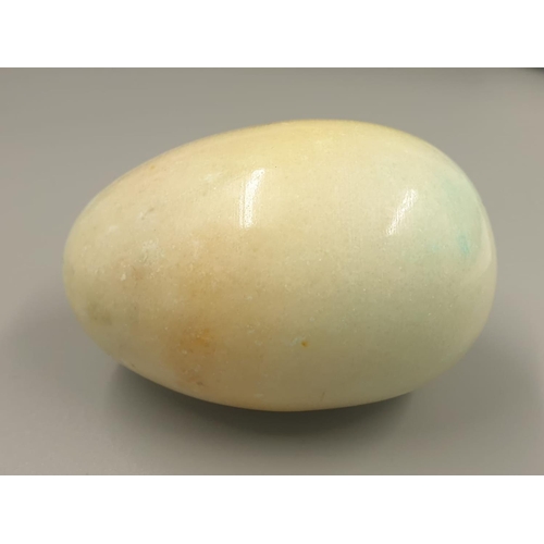 748 - Oriental Hard stone pale green egg weight 170g approx