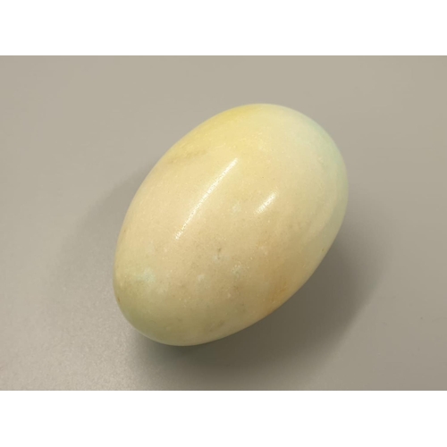 748 - Oriental Hard stone pale green egg weight 170g approx