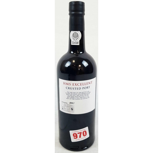 970 - A Bottle (75cl) HMS Excellent Crusted Port 2007.