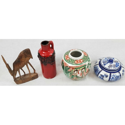 446 - An Eclectic Mix of 10 Pieces ranging from Vintage Ceramic to Trinket Boxes.