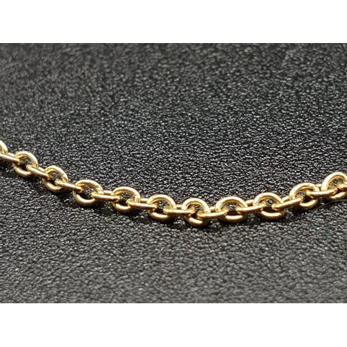 703 - STERLING SILVER WITH GOLD VERMEIL ANKLET 