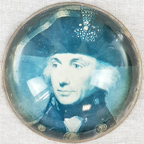 989 - 3 Military Figures and a Hand Cast Glass Paperweight with the image of Lord Nelson. Figures 22cm. Pa... 