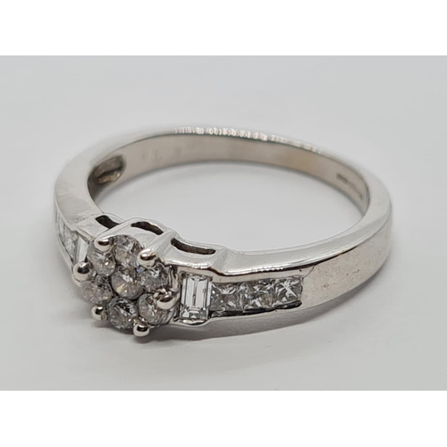 864 - 9ct Gold Diamond RING  2.6g    Size  M