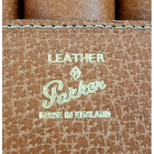 474 - Two Vintage Leather Cigar Cases by Parker of England.
16cm and 14cm.