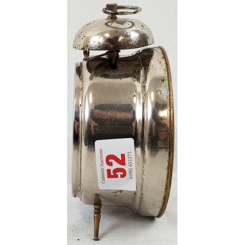 52 - Gustav Becker Nuremberg Rally Alarm Clock (circa 1930s). Bulgarian writing on rear of clock. Slight ... 