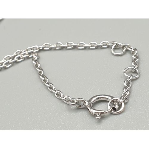 517 - STERLING SILVER LADIES ID BRACELET WEIGHT 2.1G