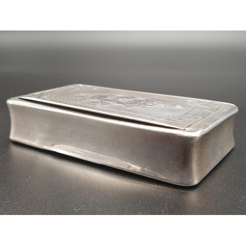 346 - Antique French Gilt Solid Silver 1880s Snuff Box.
7.8cm x 4.5.  54.5g