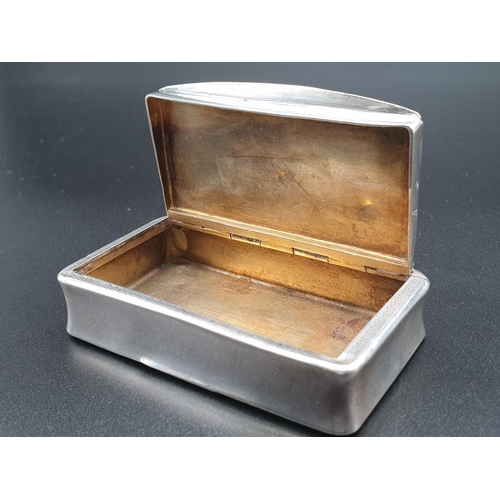 346 - Antique French Gilt Solid Silver 1880s Snuff Box.
7.8cm x 4.5.  54.5g