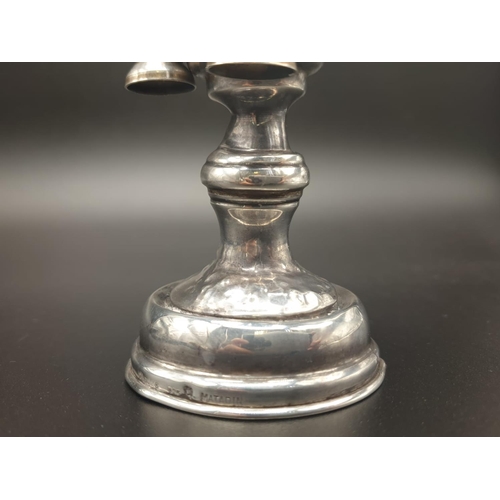 467 - Antique Silver Havdalah Spice Tower. Missing one underside bell. 21cm tall. 94g