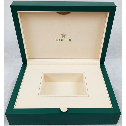 595 - Large Original Rolex Jewellery and Watch Box. Two Layers. Cream Felt Interior - 24 x 17cm. Green Ext... 