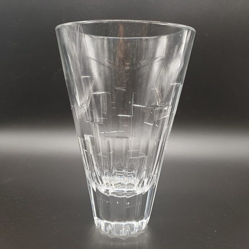 630 - Jasper Conran Stuart Crystal Vase. 
20cm tall. As new, with Box.