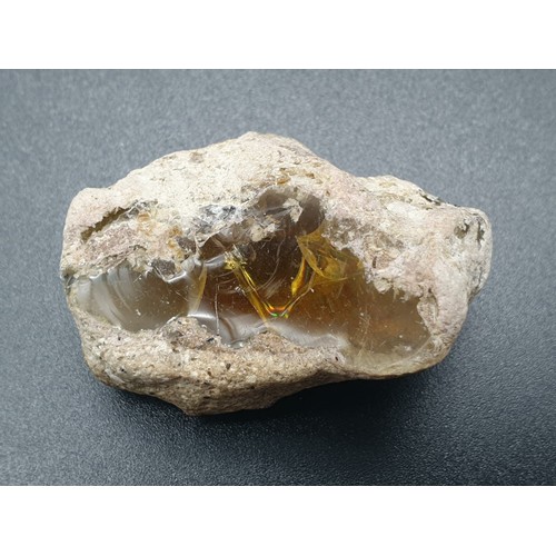 112 - A 113.11ct of Rough Yellow Opal in Natural Form. 42.00x28.00x21.00mm