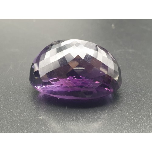 133 - A Natural Purple Amethyst in Oval Faceted. Total 69.69ct
28.80 x 22.00 x 16.75mm. Come with AIG Cert... 