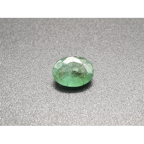 315 - 0.95 Cts Natural Zambian Emerald in Oval shape. 8.20 x 6.20 x 3.50mm. Come with GLI Certificated.
