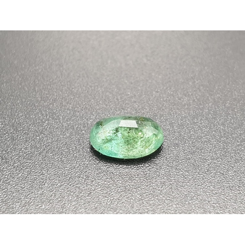 315 - 0.95 Cts Natural Zambian Emerald in Oval shape. 8.20 x 6.20 x 3.50mm. Come with GLI Certificated.