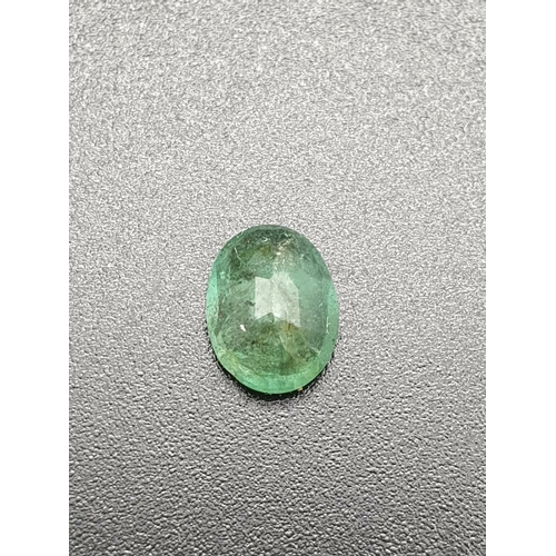 315 - 0.95 Cts Natural Zambian Emerald in Oval shape. 8.20 x 6.20 x 3.50mm. Come with GLI Certificated.
