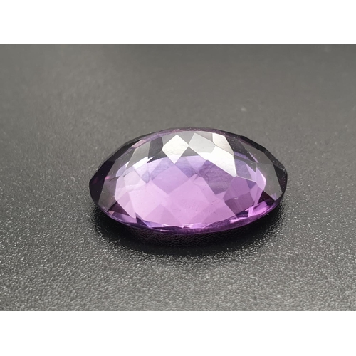 329 - 9.65 Cts Natural Amethyst. in Oval Mix shape. 18 x 13 x 7mm. Come with GLI Certificated