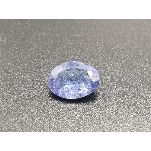 336 - 0.90 Cts Natural Tanzanite in Oval Mix Cut Shape. 7.40 x  5.20 x 2.80mm. Come with GLI Certificated