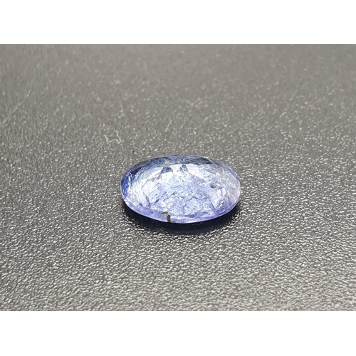 336 - 0.90 Cts Natural Tanzanite in Oval Mix Cut Shape. 7.40 x  5.20 x 2.80mm. Come with GLI Certificated
