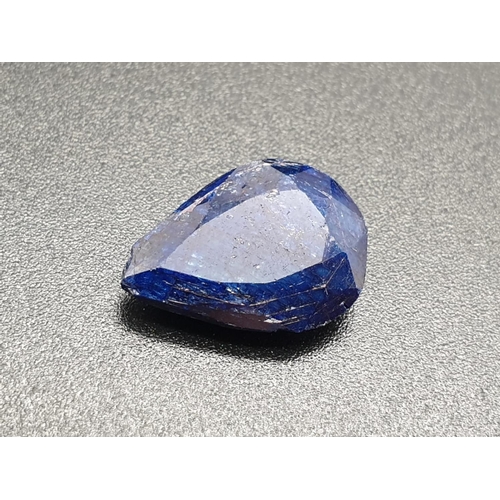 357 - 5.86 Cts Natural Blue Sapphire in Pear Cut. 14.78 x 10.90 x 4.14mm. Come with IGL&I Certificated