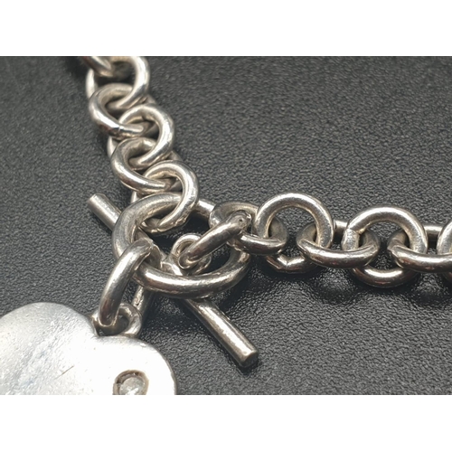 321 - Silver Tiffany Style Necklace and Bracelet. 40cm. 20cm
38.52g total weight