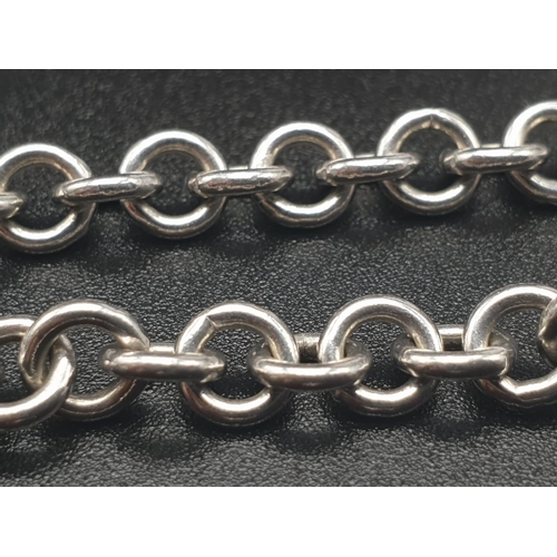 321 - Silver Tiffany Style Necklace and Bracelet. 40cm. 20cm
38.52g total weight