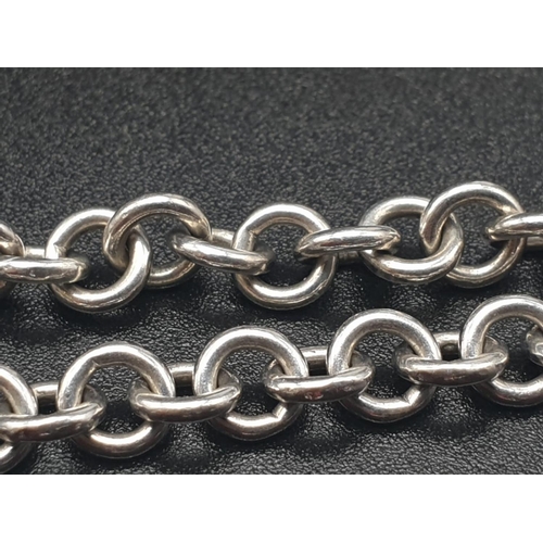 321 - Silver Tiffany Style Necklace and Bracelet. 40cm. 20cm
38.52g total weight