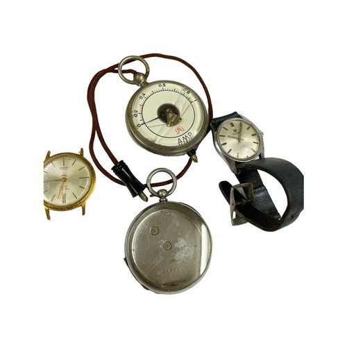 332 - Vintage watches & pocket watch case etc spares or repair