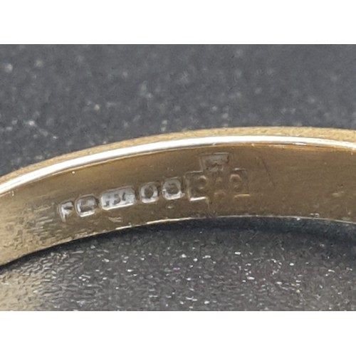 49 - 18k Yellow Gold Diamond Ladies Ring. Size J. 3.11g. Princess cut diamond. Original heart-shaped box.